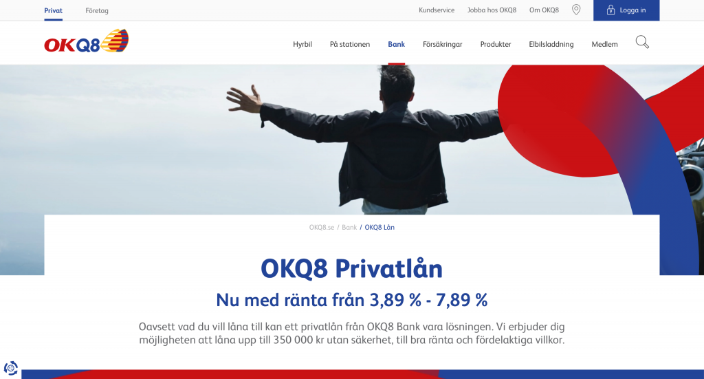 Så bra är privatlån från OKQ8 Bank